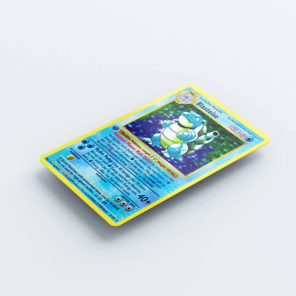 Card Skin Blastoise Pokemon Base Set Trading Card Game Credit Card Sticker Deca - Picture 4 of 15